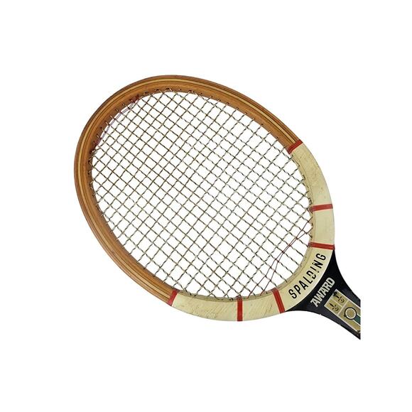 Raquette De Tennis Vintage Spalding Award – Bois Power-Ply – Poignée Feutre – USA